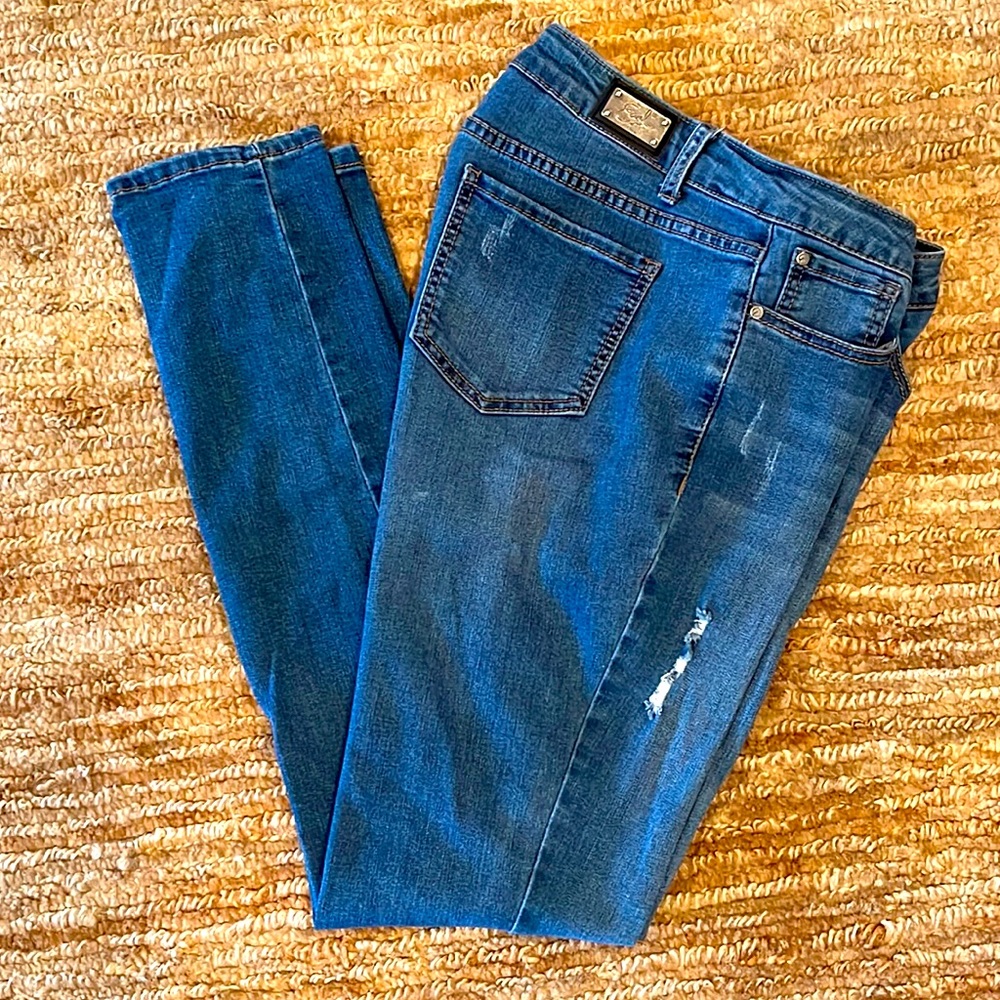 Earl Jeans Womens Skinny Ankle Cuff Denim Jeans Sz 10